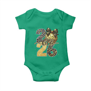 Happy New Year 2026 Baby Onesie Hello 2026 Disco Ball Coquette Bow Faux Glitter TS11 Irish Green Print Your Wear