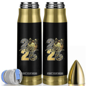 Happy New Year 2026 Bullet Tumbler Hello 2026 Disco Ball Coquette Bow Faux Glitter TS11 Black Print Your Wear