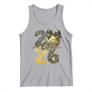 Happy New Year 2026 Tank Top Hello 2026 Disco Ball Coquette Bow Faux Glitter TS11 Athletic Heather Print Your Wear