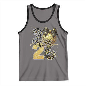 Happy New Year 2026 Tank Top Hello 2026 Disco Ball Coquette Bow Faux Glitter TS11 Deep Heather Black Print Your Wear