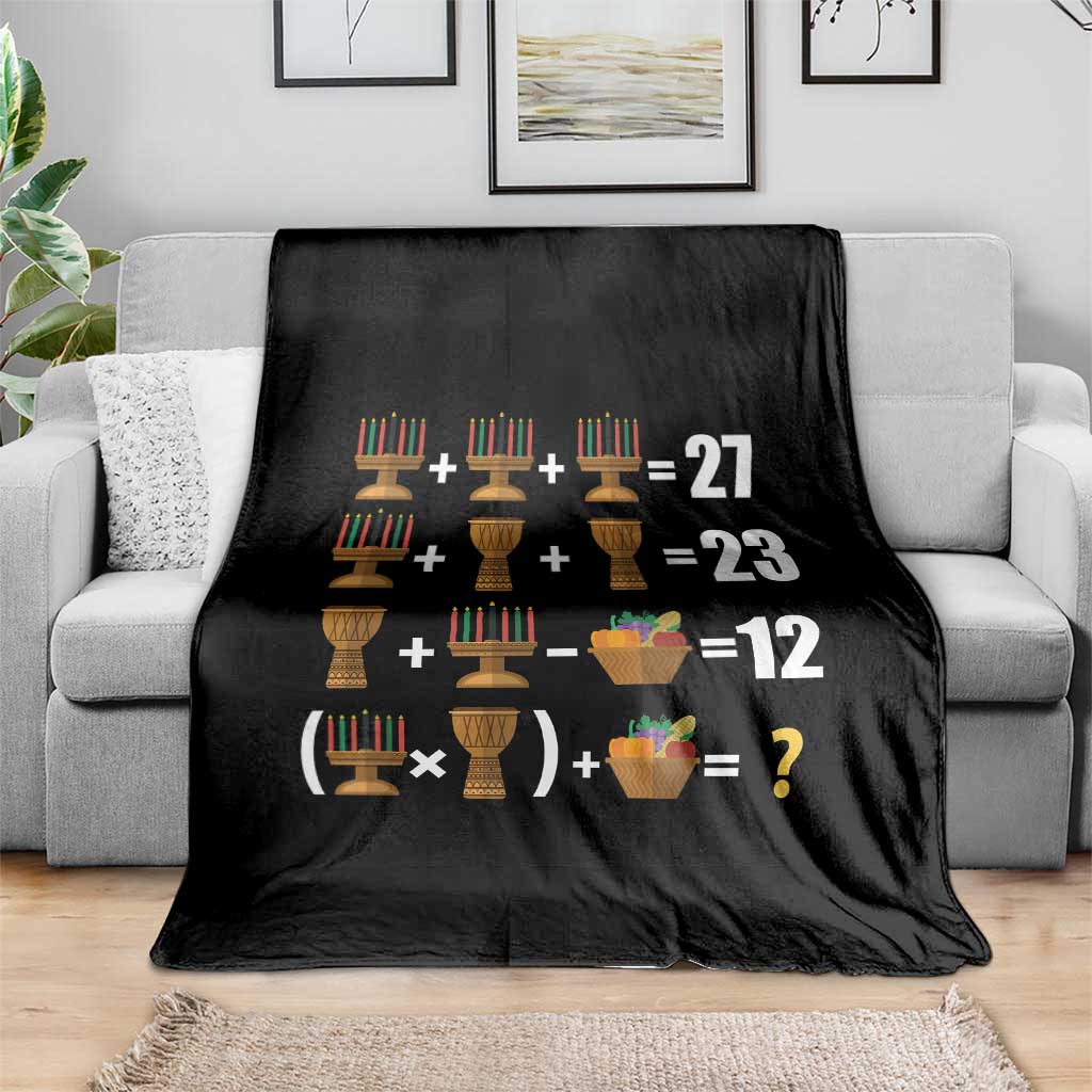 Funny 67 Kwanzaa Math Throw Blanket Six Seven Meme Kinara Candles African American Christmas TS11 Print Your Wear