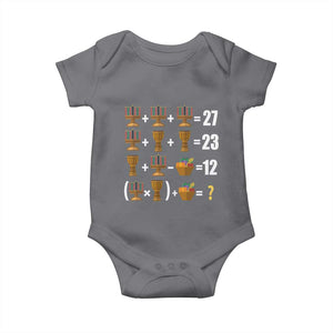 Funny 67 Kwanzaa Math Baby Onesie Six Seven Meme Kinara Candles African American Christmas TS11 Charcoal Print Your Wear