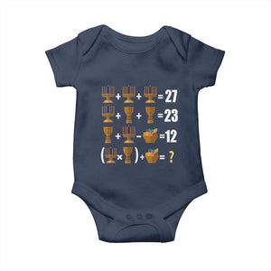 Funny 67 Kwanzaa Math Baby Onesie Six Seven Meme Kinara Candles African American Christmas TS11 Navy Print Your Wear