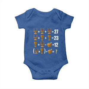 Funny 67 Kwanzaa Math Baby Onesie Six Seven Meme Kinara Candles African American Christmas TS11 Royal Blue Print Your Wear