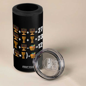 Funny 67 Kwanzaa Math 4 in 1 Can Cooler Tumbler Six Seven Meme Kinara Candles African American Christmas TS11 Print Your Wear