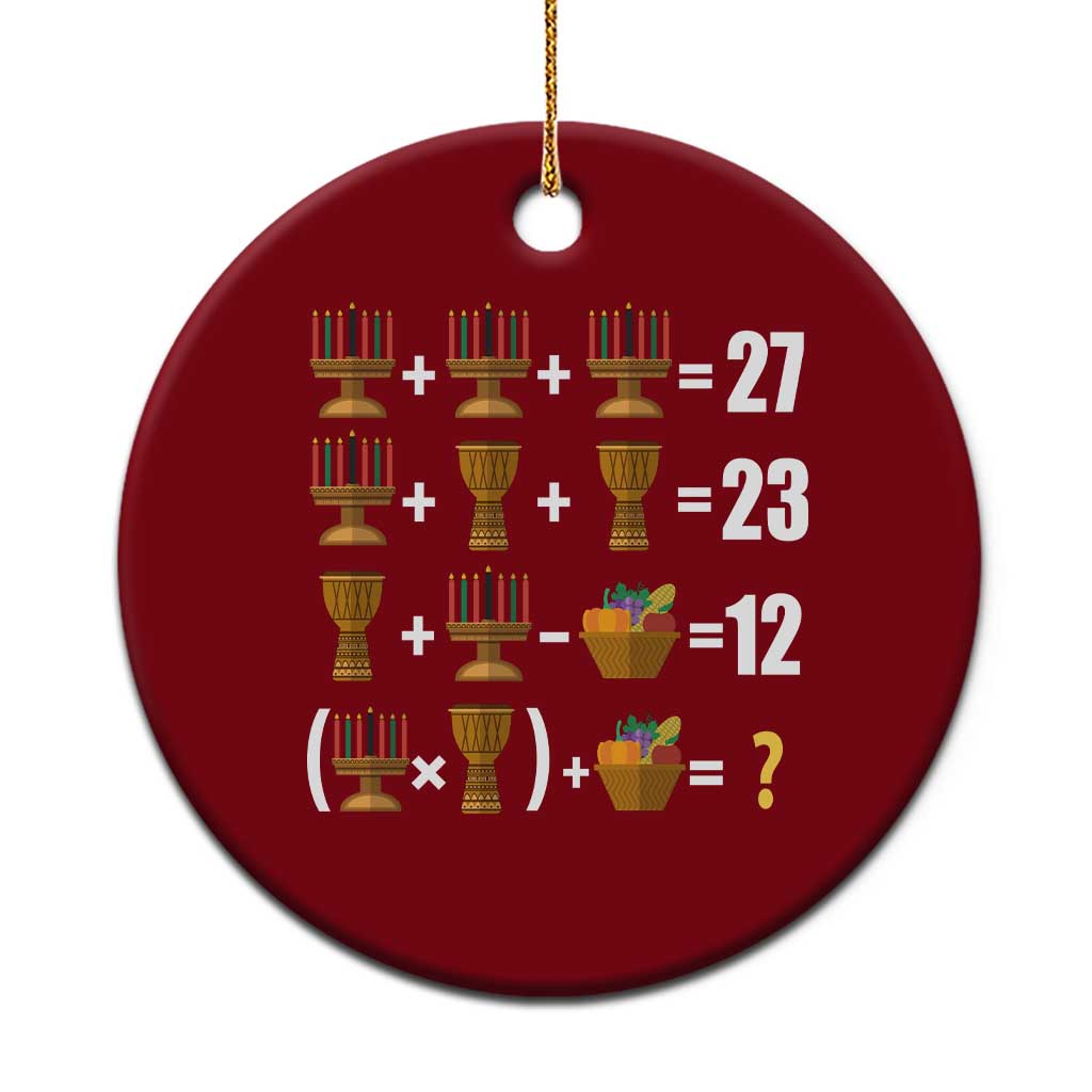 Funny 67 Kwanzaa Math Ceramic Ornament Six Seven Meme Kinara Candles African American Christmas TS11 1pc Red Print Your Wear