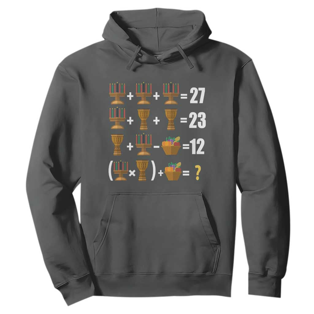 Funny 67 Kwanzaa Math Hoodie Six Seven Meme Kinara Candles African American Christmas TS11 Dark Heather Print Your Wear