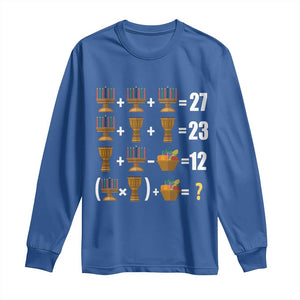 Funny 67 Kwanzaa Math Long Sleeve Shirt Six Seven Meme Kinara Candles African American Christmas TS11 Royal Blue Print Your Wear