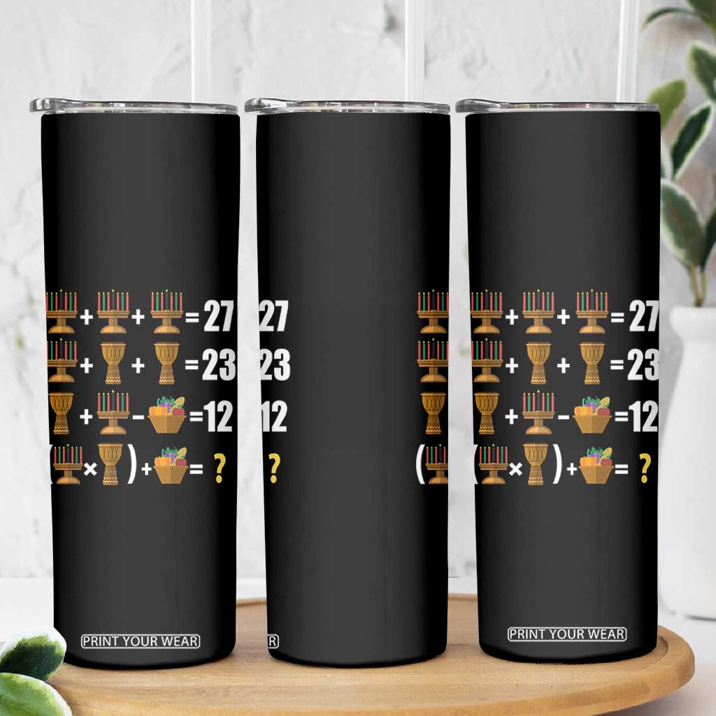 Funny 67 Kwanzaa Math Skinny Tumbler Six Seven Meme Kinara Candles African American Christmas TS11 Print Your Wear