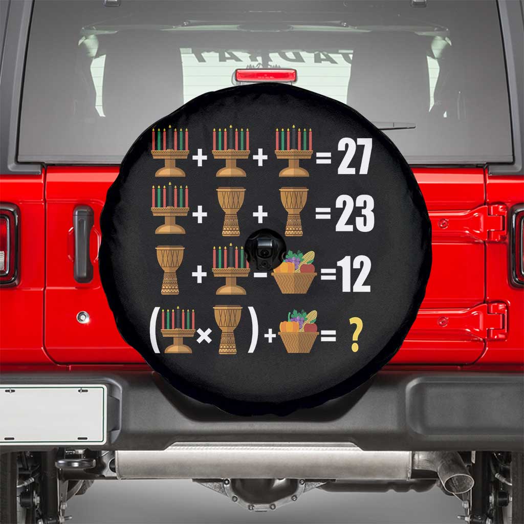 Funny 67 Kwanzaa Math Spare Tire Cover Six Seven Meme Kinara Candles African American Christmas TS11 Black Print Your Wear