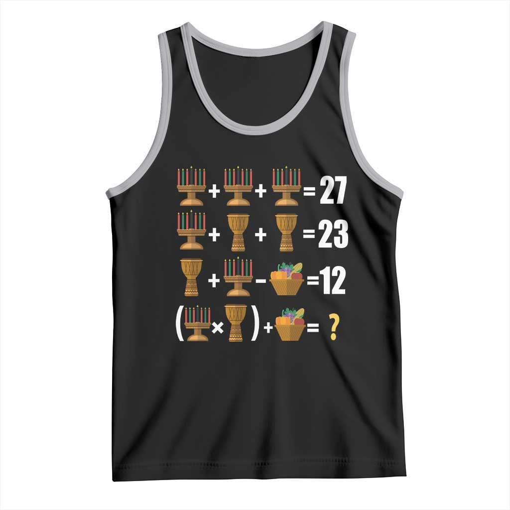 Funny 67 Kwanzaa Math Tank Top Six Seven Meme Kinara Candles African American Christmas TS11 Black Athletic Heather Print Your Wear
