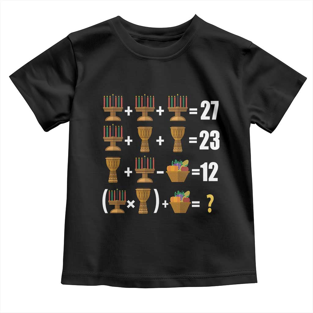 Funny 67 Kwanzaa Math Toddler T Shirt Six Seven Meme Kinara Candles African American Christmas TS11 Black Print Your Wear