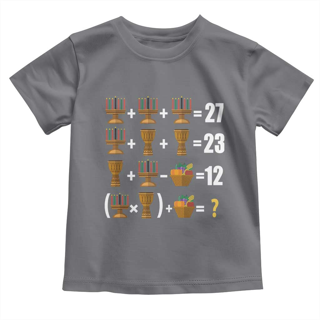 Funny 67 Kwanzaa Math Toddler T Shirt Six Seven Meme Kinara Candles African American Christmas TS11 Charcoal Print Your Wear