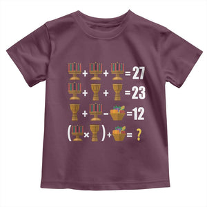 Funny 67 Kwanzaa Math Toddler T Shirt Six Seven Meme Kinara Candles African American Christmas TS11 Maroon Print Your Wear