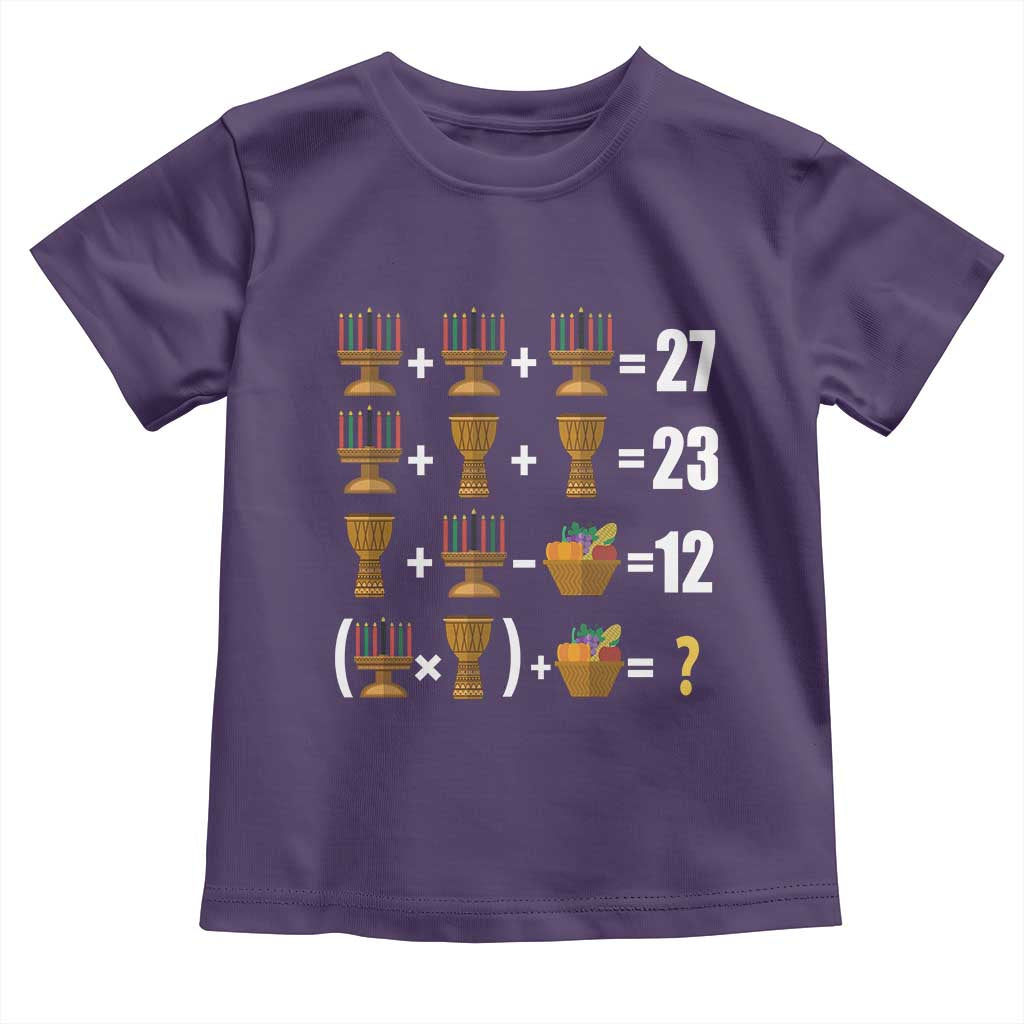 Funny 67 Kwanzaa Math Toddler T Shirt Six Seven Meme Kinara Candles African American Christmas TS11 Purple Print Your Wear