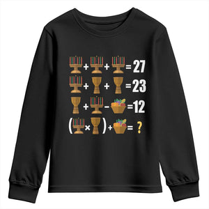 Funny 67 Kwanzaa Math Youth Sweatshirt Six Seven Meme Kinara Candles African American Christmas TS11 Black Print Your Wear