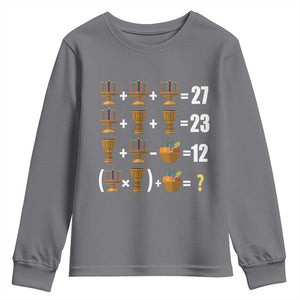Funny 67 Kwanzaa Math Youth Sweatshirt Six Seven Meme Kinara Candles African American Christmas TS11 Charcoal Print Your Wear