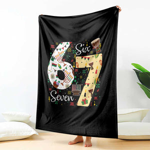 Funny 67 Kwanzaa Throw Blanket Six Seven Meme Kinara Candles African American Christmas TS11 Print Your Wear