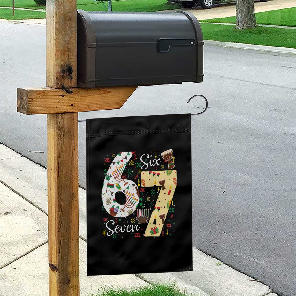 Funny 67 Kwanzaa Garden Flag Six Seven Meme Kinara Candles African American Christmas TS11 Print Your Wear