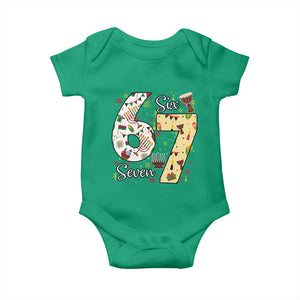 Funny 67 Kwanzaa Baby Onesie Six Seven Meme Kinara Candles African American Christmas TS11 Irish Green Print Your Wear