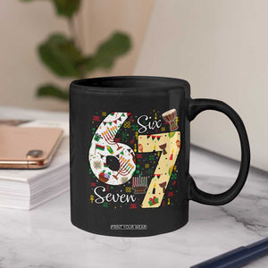 Funny 67 Kwanzaa Coffee Mug Six Seven Meme Kinara Candles African American Christmas TS11 Print Your Wear