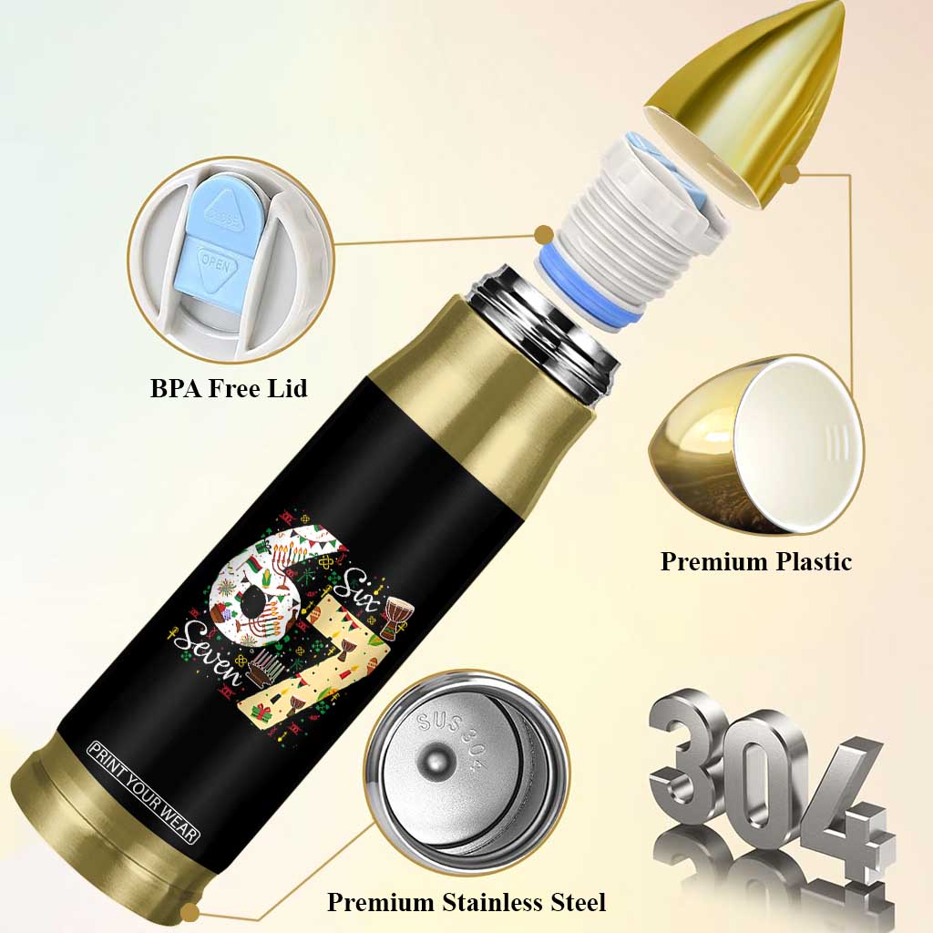 Funny 67 Kwanzaa Bullet Tumbler Six Seven Meme Kinara Candles African American Christmas TS11 Print Your Wear