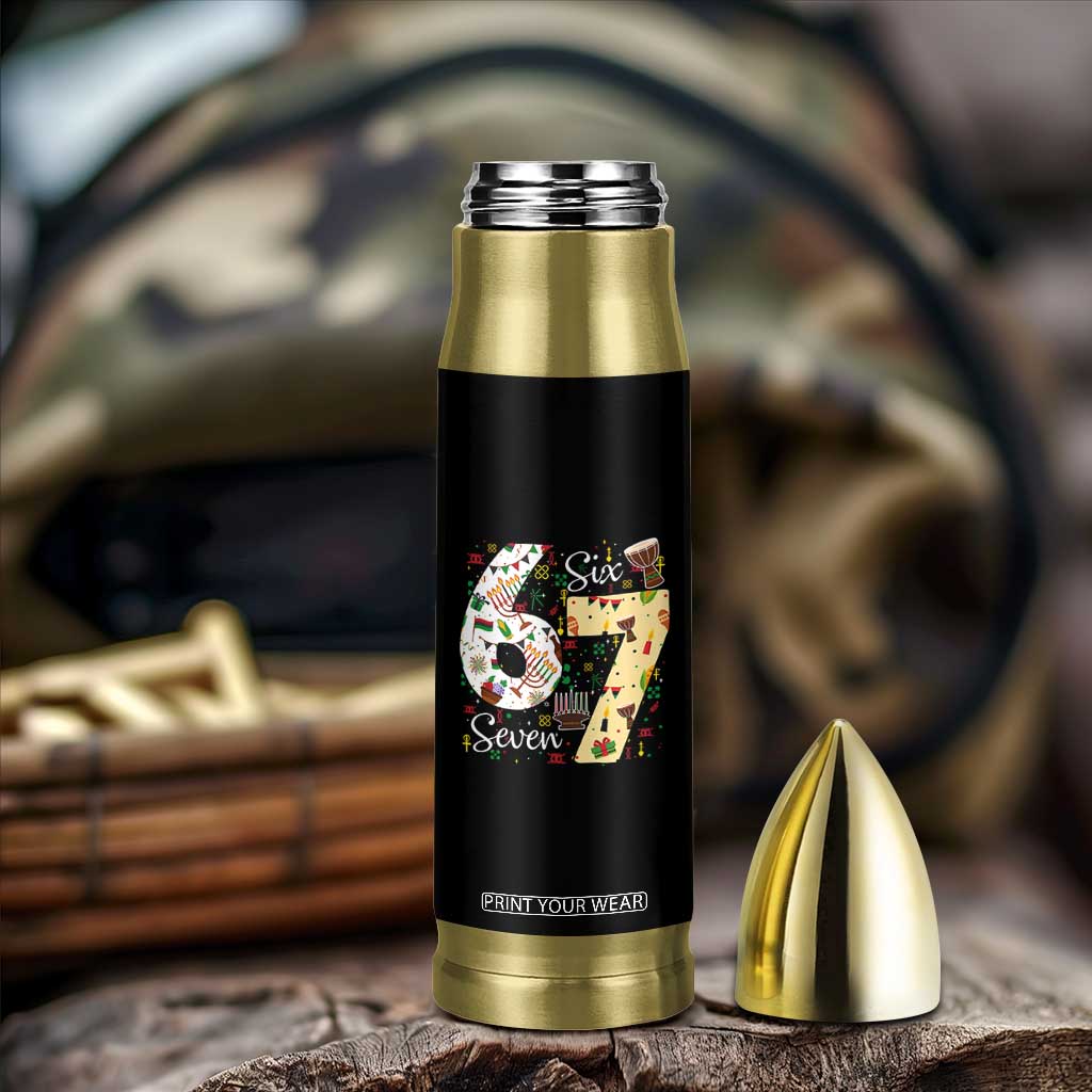 Funny 67 Kwanzaa Bullet Tumbler Six Seven Meme Kinara Candles African American Christmas TS11 Print Your Wear