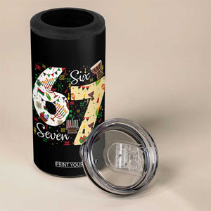 Funny 67 Kwanzaa 4 in 1 Can Cooler Tumbler Six Seven Meme Kinara Candles African American Christmas TS11 Print Your Wear
