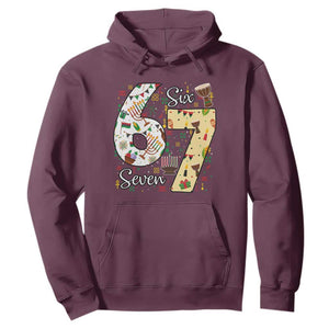 Funny 67 Kwanzaa Hoodie Six Seven Meme Kinara Candles African American Christmas TS11 Maroon Print Your Wear
