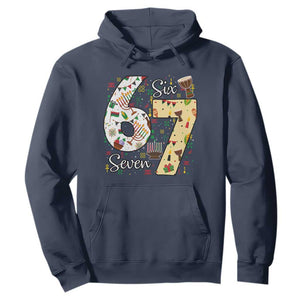 Funny 67 Kwanzaa Hoodie Six Seven Meme Kinara Candles African American Christmas TS11 Navy Print Your Wear
