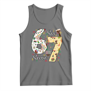 Funny 67 Kwanzaa Tank Top Six Seven Meme Kinara Candles African American Christmas TS11 Black Heather Print Your Wear