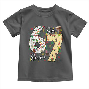 Funny 67 Kwanzaa Toddler T Shirt Six Seven Meme Kinara Candles African American Christmas TS11 Dark Heather Print Your Wear