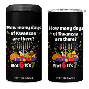 Funny 67 Kwanzaa 4 in 1 Can Cooler Tumbler How Many Days Of Kwanzaa Are There Not 6 It Is 7 TS11 One Size: 16 oz Black Print Your Wear