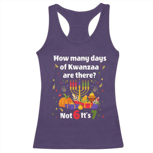 Funny 67 Kwanzaa Racerback Tank Top How Many Days Of Kwanzaa Are There Not 6 It Is 7 TS11 Purple Print Your Wear