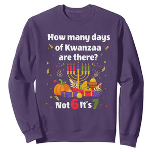 Funny 67 Kwanzaa Sweatshirt How Many Days Of Kwanzaa Are There Not 6 It Is 7 TS11 Purple Print Your Wear