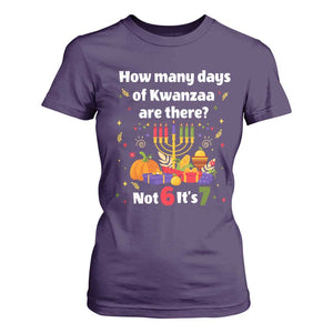 Funny 67 Kwanzaa T Shirt For Women How Many Days Of Kwanzaa Are There Not 6 It Is 7 TS11 Purple Print Your Wear
