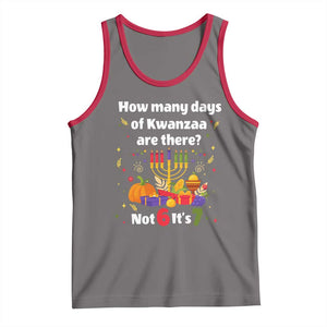 Funny 67 Kwanzaa Tank Top How Many Days Of Kwanzaa Are There Not 6 It Is 7 TS11 Deep Heather Red Print Your Wear