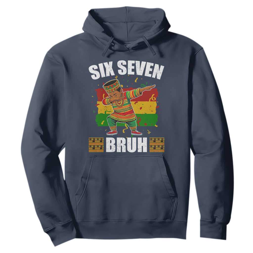 Funny 67 Kwanzaa Hoodie Six Seven Bruh Dabbing African Heritage TS11 Navy Print Your Wear