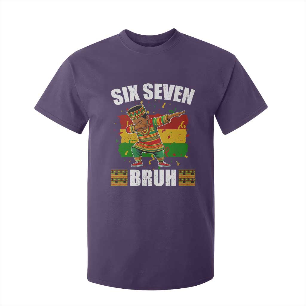Funny 67 Kwanzaa T Shirt For Kid Six Seven Bruh Dabbing African Heritage TS11 Purple Print Your Wear