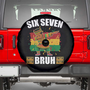 Funny 67 Kwanzaa Spare Tire Cover Six Seven Bruh Dabbing African Heritage TS11 Black Print Your Wear