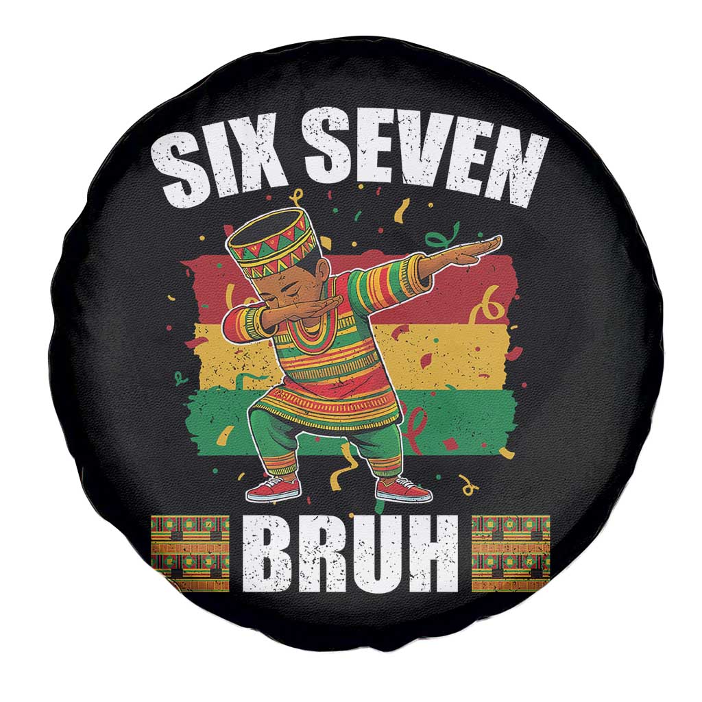 Funny 67 Kwanzaa Spare Tire Cover Six Seven Bruh Dabbing African Heritage TS11 Print Your Wear