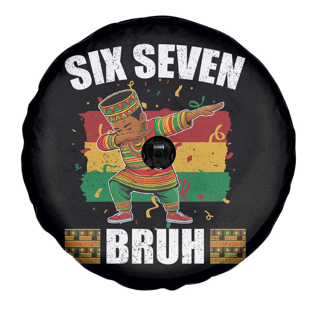 Funny 67 Kwanzaa Spare Tire Cover Six Seven Bruh Dabbing African Heritage TS11 Print Your Wear