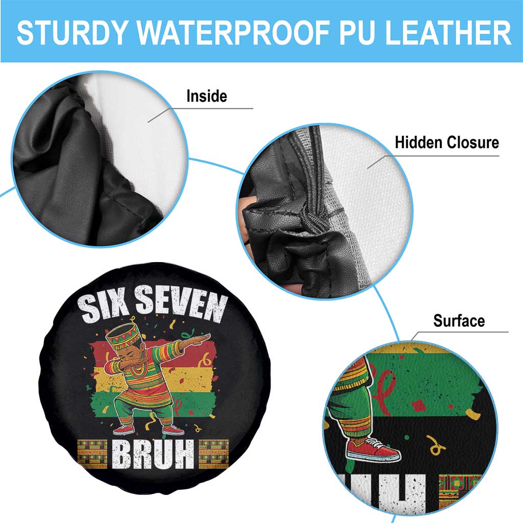 Funny 67 Kwanzaa Spare Tire Cover Six Seven Bruh Dabbing African Heritage TS11 Print Your Wear