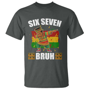Funny 67 Kwanzaa T Shirt Six Seven Bruh Dabbing African Heritage TS11 Dark Heather Print Your Wear