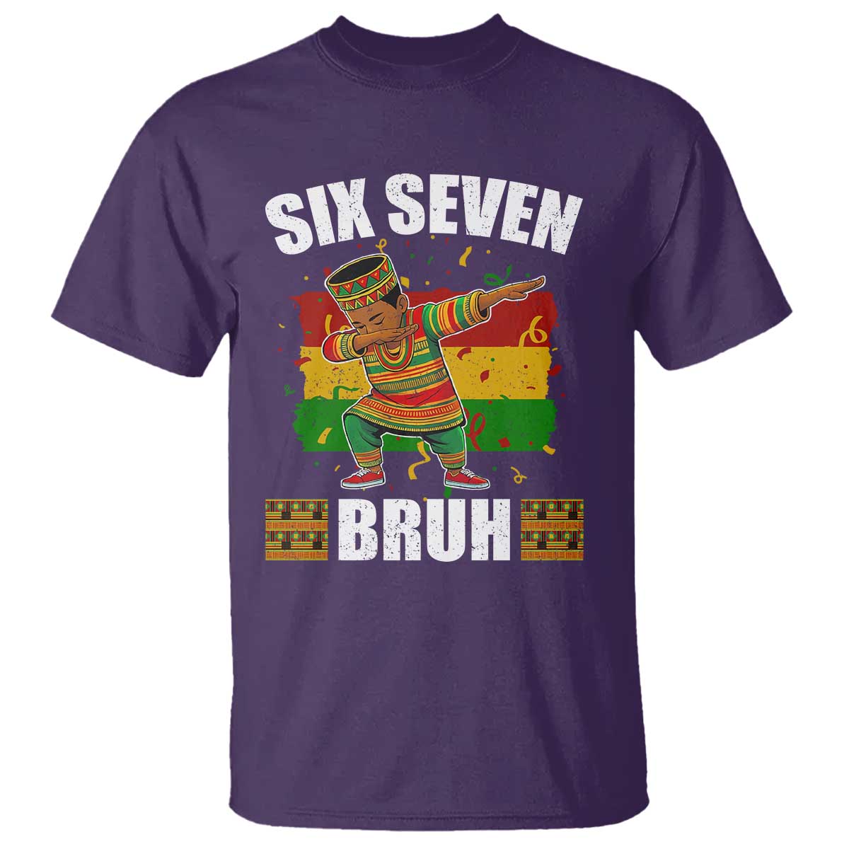 Funny 67 Kwanzaa T Shirt Six Seven Bruh Dabbing African Heritage TS11 Purple Print Your Wear