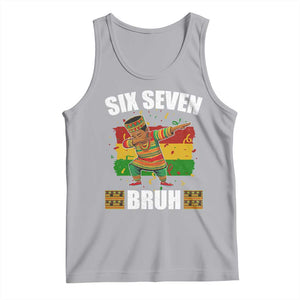 Funny 67 Kwanzaa Tank Top Six Seven Bruh Dabbing African Heritage TS11 Athletic Heather Print Your Wear