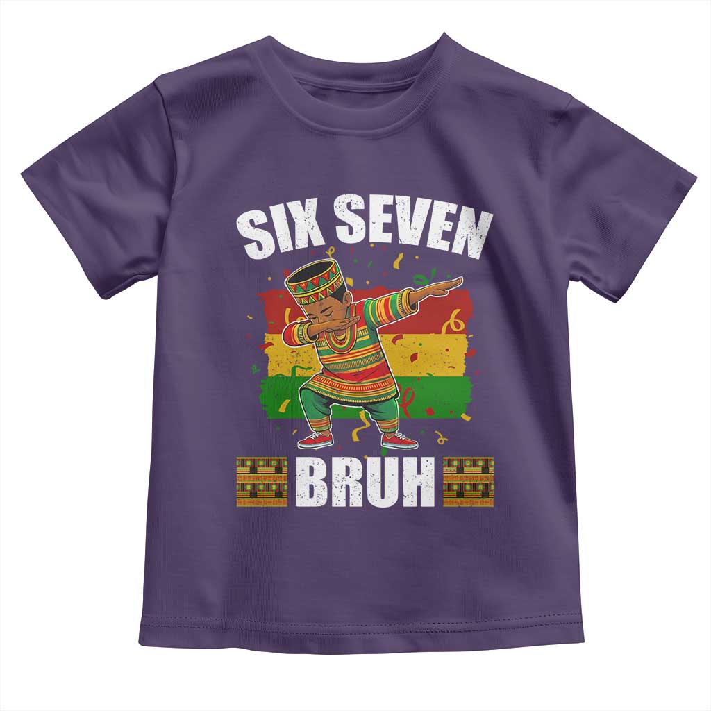 Funny 67 Kwanzaa Toddler T Shirt Six Seven Bruh Dabbing African Heritage TS11 Purple Print Your Wear