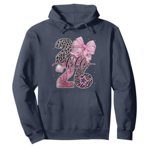 Happy New Year 2026 Hoodie Hello 2026 Disco Ball Pink Coquette Bow Faux Glitter TS11 Navy Print Your Wear