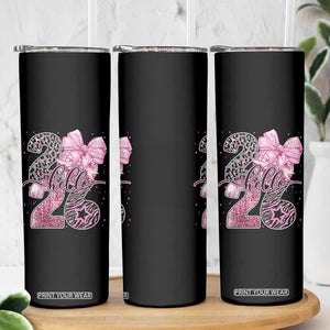 Happy New Year 2026 Skinny Tumbler Hello 2026 Disco Ball Pink Coquette Bow Faux Glitter TS11 Print Your Wear