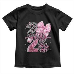 Happy New Year 2026 Toddler T Shirt Hello 2026 Disco Ball Pink Coquette Bow Faux Glitter TS11 Black Print Your Wear